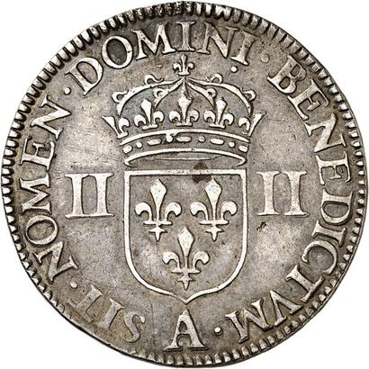 null LOUIS XIII (1610-1643). Quart d'écu 1641 PARIS (A). 9,53 g. Titulature du côté...
