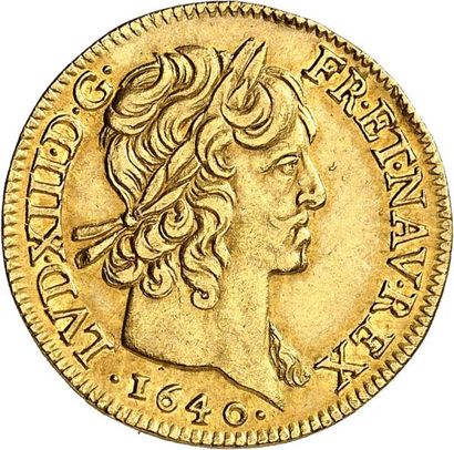 null LOUIS XIII (1610-1643). Louis d'or à la mèche courte 1640 PARIS (A). 6,72 g.
A/...