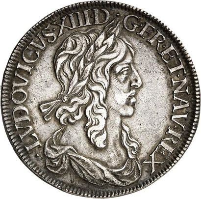 null LOUIS XIII (1610-1643). Louis d'argent de 60 sols 1642 PARIS (A). 27,38 g. 1er...