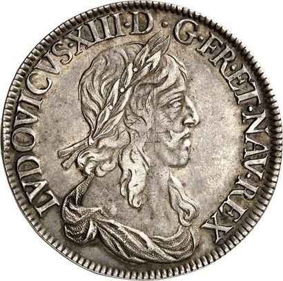 null LOUIS XIII (1610-1643). Louis d'argent de 60 sols 1642 PARIS (A). 27,43 g. 1er...