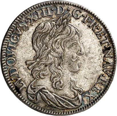 null LOUIS XIII (1610-1643). Louis d'argent de 30 sols 1642 PARIS (A). 13,74 g. 1er...