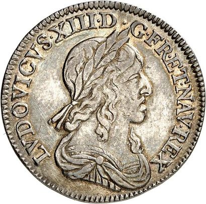 null LOUIS XIII (1610-1643). Louis d'argent de 15 sols 1643 LYON (D). 6,84 g. 2ème...