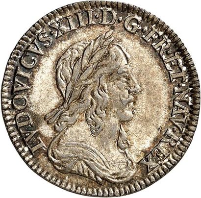 null LOUIS XIII (1610-1643). 5 Sols ou douzième d'écu 1643 PARIS (A). 2,27 g. 2ème...