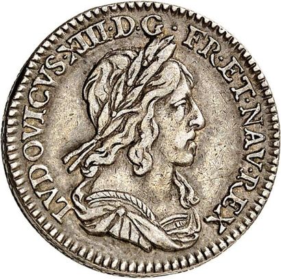 null LOUIS XIII (1610-1643). Piéfort en argent de l'essai du 5 sols 1643 PARIS (A)....