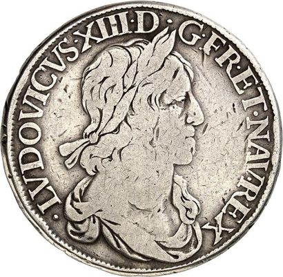 null LOUIS XIV (1643-1715). Essai non daté en argent de l'écu à la mèche courte....