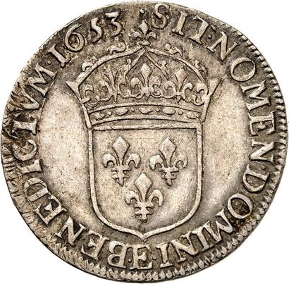 null LOUIS XIV (1643-1715). Demi-écu à la mèche longue 1653 TOURS (E). 13,59 g.
Même...