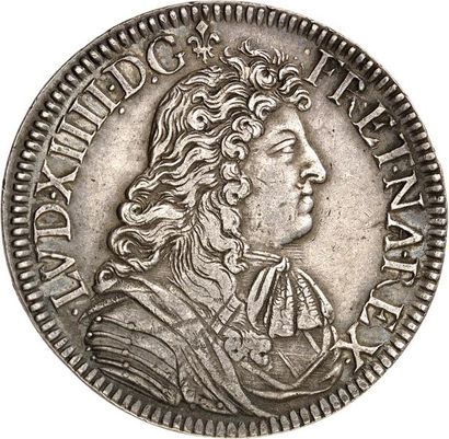 null LOUIS XIV (1643-1715). Écu à la cravate 1679 BORDEAUX (K). 27,02 g.
A/ LVD.XIIII.D.G...