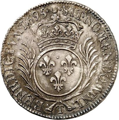 null LOUIS XIV (1643-1715). Demi-écu aux palmes 1695 NANTES (T). 13,46 g.
A/ LVD.XIIII.D.G...