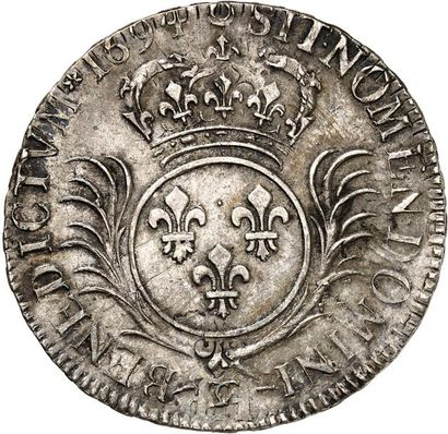 null LOUIS XIV (1643-1715). Demi-écu aux palmes 1694 BESANÇON (CC). 13,29 g.
A/ LVD.XIIII.D.G...