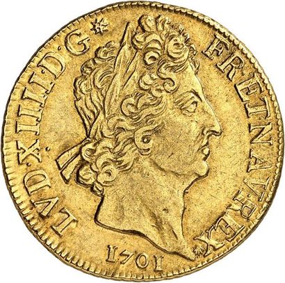 null LOUIS XIV (1643-1715). Double louis d'or aux 8 L et insignes 1701 PARIS (A)....