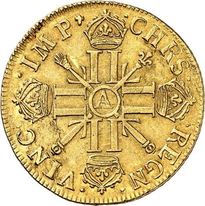 null LOUIS XIV (1643-1715). Double louis d'or aux 8 L et insignes 1701 PARIS (A)....