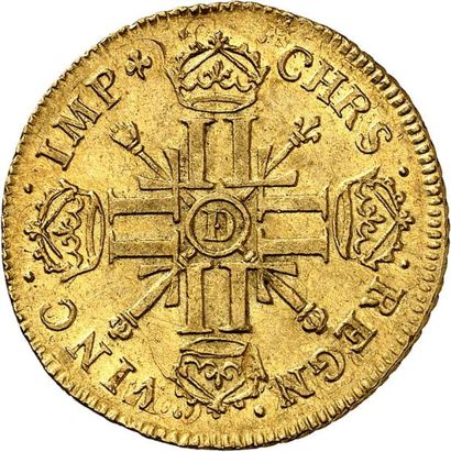 null LOUIS XIV (1643-1715). Louis d'or aux 8 L et insignes 1702 LYON (D). 6,70 g.
Même...