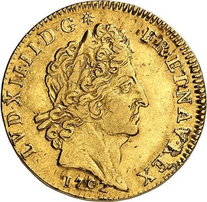 null LOUIS XIV (1643-1715). Louis d'or aux 8 L et insignes 1702 AMIENS (X). 6,71...