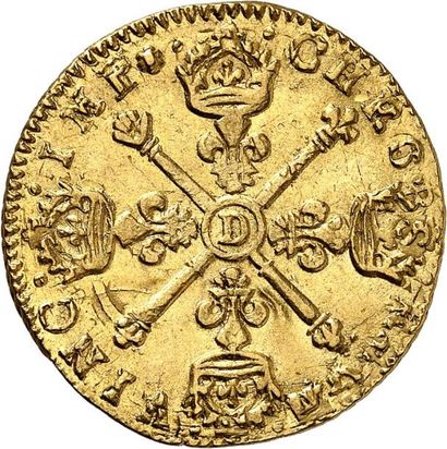 null LOUIS XIV (1643-1715). Louis d'or aux insignes 1704 LYON (D). 6,67 g.
Même description....