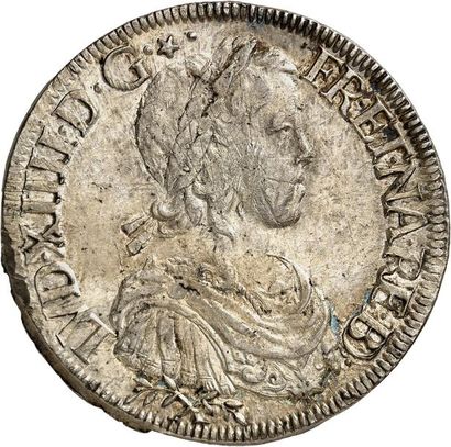 null Écu de France-Navarre-Béarn à la mèche longue 1651 PAU. 27,32 g.
A/ LVD.XIIII.D.G....