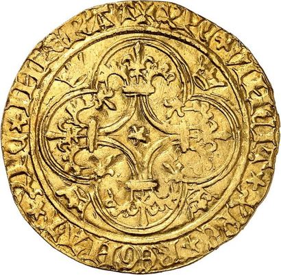 null CHARLES VI (1380-1422). Écu d'or de la 3ème émission (1389) frappé à LA ROCHELLE...