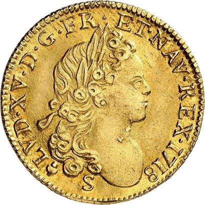 null LOUIS XV (1715-1774). Louis d'or à la croix du Saint Esprit 1718 REIMS (S)....