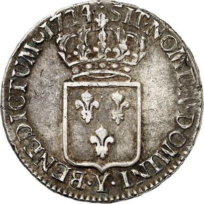 null LOUIS XV (1715-1774). Écu de France 1724 BOURGES (Y). 24,20 g.
A/ LUD.XV.D.G.FR.ET.NAV.REX....