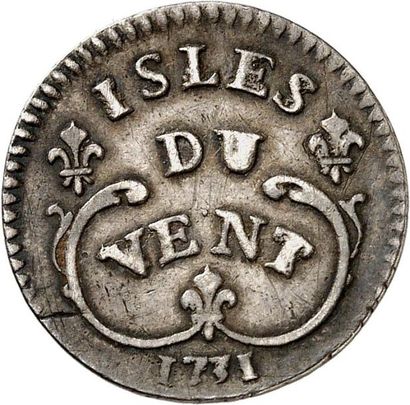 null LOUIS XV (1715-1774). Douze sols émis pour les Isles du Vent (Petites Antilles)...