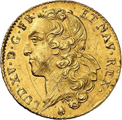 null LOUIS XV (1715-1774). Double louis d'or au bandeau 1745 PERPIGNAN (Q). 16,25...