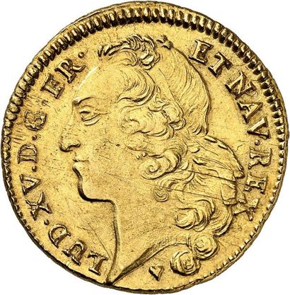 null LOUIS XV (1715-1774). Double louis d'or au bandeau 1758 STRASBOURG (BB). 16,26...