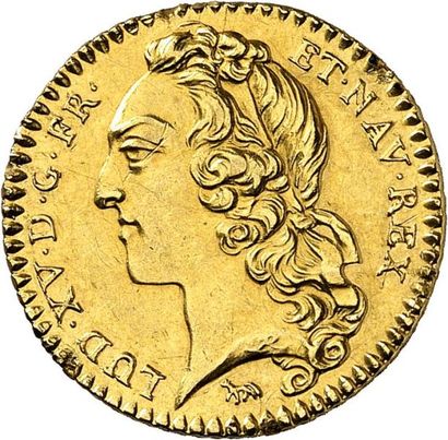 null LOUIS XV (1715-1774). Demi louis d'or au bandeau, pré-série 1741 PARIS (A)....