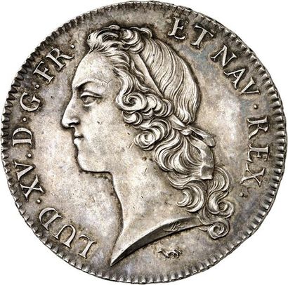 null LOUIS XV (1715-1774). Écu au bandeau, pré-série 1740 PARIS (A). 29,48 g.
A/...