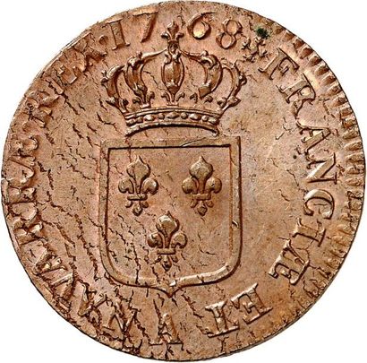 null LOUIS XV (1715-1774). Sol à la vieille tête 1768 PARIS (A). 11,75 g.
A/ LUDOV....