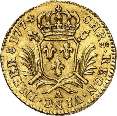 null LOUIS XVI (1774-1792). Louis d'or aux palmes 1774 PARIS (A). 8,11 g.
A/ LUD.XVI.D.G...