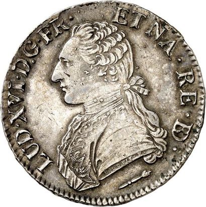 null LOUIS XVI (1774-1792). Écu aux rameaux d'olivier 1788 PAU (Vaquette). 29,31...