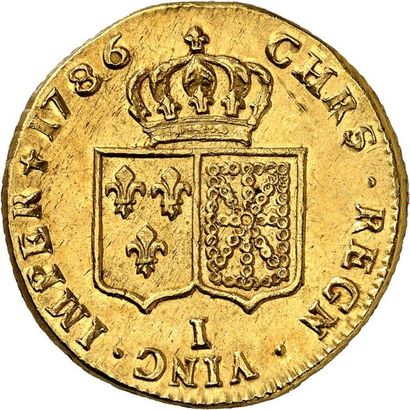 null LOUIS XVI (1774-1792). Double louis d'or au buste nu 1786 MONTPELLIER (N). 15,27...