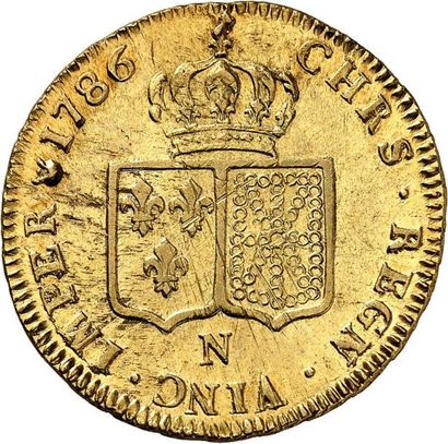 null LOUIS XVI (1774-1792). Double louis d'or au buste nu 1786 NANTES (T). 15,26...