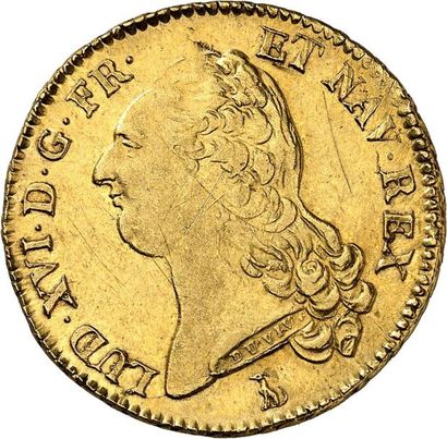 null LOUIS XVI (1774-1792). Double louis d'or au buste nu 1791 TOULOUSE (M). 15,27...