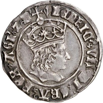 null HENRI VII (1485-1509). Gros d'argent. 2,96 g. Tête couronnée de profil du roi...
