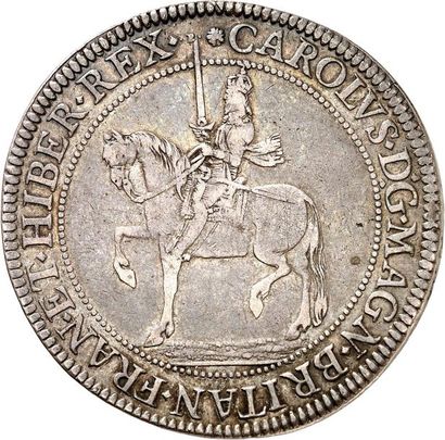 null CHARLES Ier (1625-1649). Couronne en argent frappé en 1631-1632. Premier poinçon...