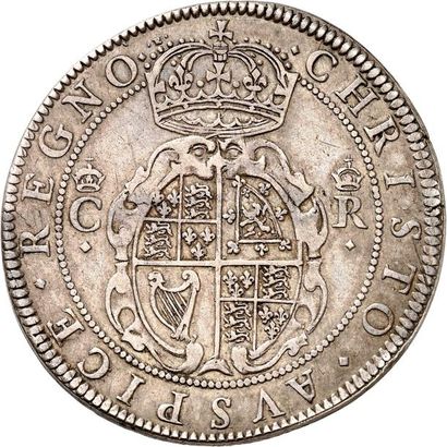 null CHARLES Ier (1625-1649). Couronne en argent frappé en 1631-1632. Premier poinçon...