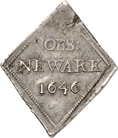 null CHARLES Ier - SIÈGE DE NEWARK (1645-1646). Halfcrown (demi couronne) en argent...