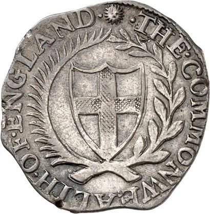 null COMMONWEALTH (1649-1660). Shilling en argent 1654 (soleil à l'avers). 5,81 g....