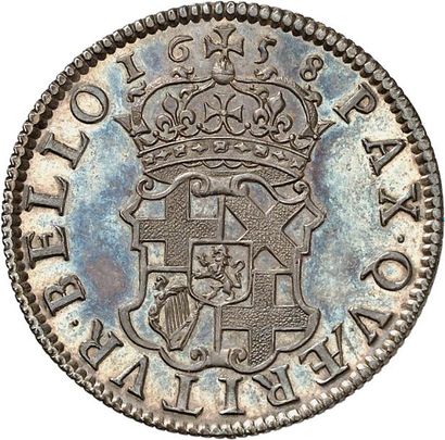 null COMMONWEALTH - OLIVIER CROMWELL, Lord Protecteur (1653-1658). Shilling en argent...