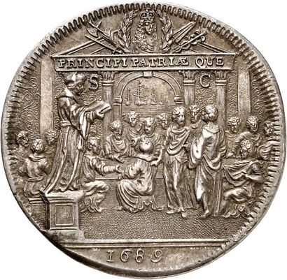 null WILLIAM et MARY (1688-1694). Jeton en argent frappé à ROTTERDAM à l'occasion...