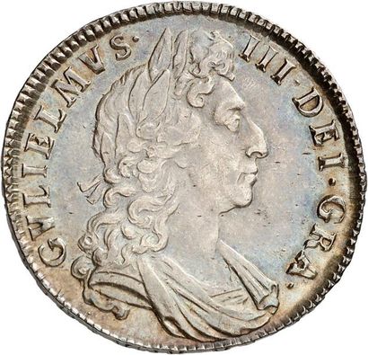 null WILLIAM III (1694-1702). Demi couronne en argent 1698. 1er buste. DECIMO sur...