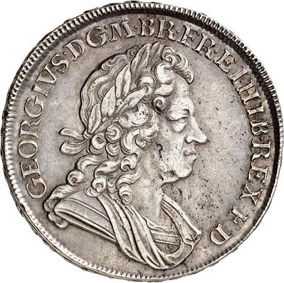null GEORGE Ier (1714-1727). Couronne en argent 1718 sur 6. QUINTO sur tranche. 30,05...