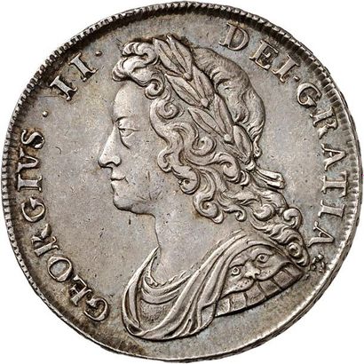 null °GEORGE II (1727-1760). Demi couronne en argent 1739. DVODECIMO sur tranche....