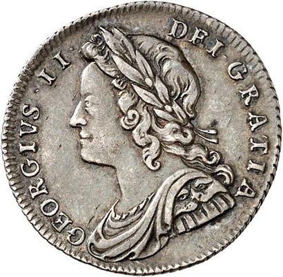 null °GEORGE II (1727-1760). Sixpence en argent 1728. 2,95 g. Son buste jeune lauré...