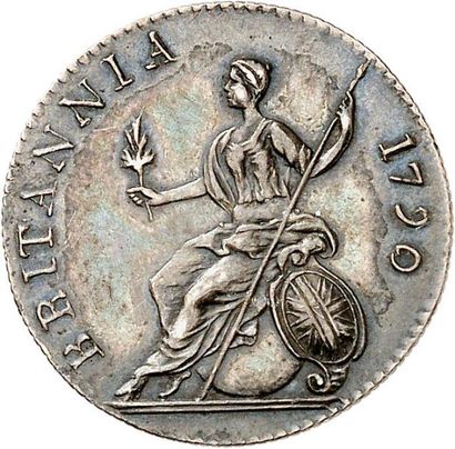 null GEORGE III (1760-1820). Essai en argent du six pence 1790 gravé par Jean-Pierre...