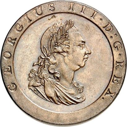 null GEORGE III (1760-1820). 2 pence 1797 et penny 1796. Pièces frappées à SOHO dites...