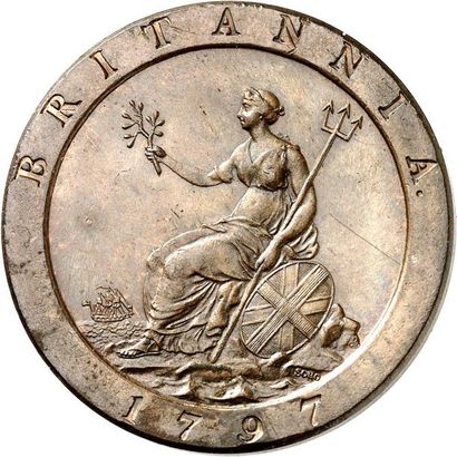 null GEORGE III (1760-1820). 2 pence 1797 et penny 1796. Pièces frappées à SOHO dites...