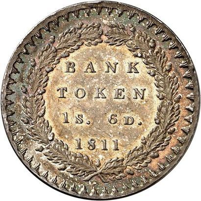 null GEORGE III (1760-1820). 18 pence 1811 de la Bank of England. 1er buste. 7,30...