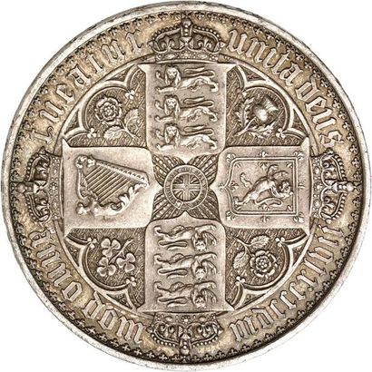 null VICTORIA (1837-1901). Couronne gothique en argent 1847 (en chiffres romains)....