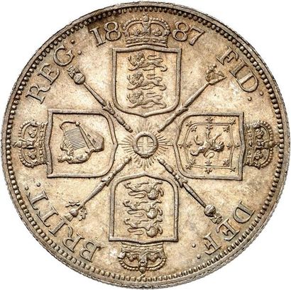 null VICTORIA (1837-1901). Double florin d'argent du “Jubilé” 1887. 22,62 g. Son...